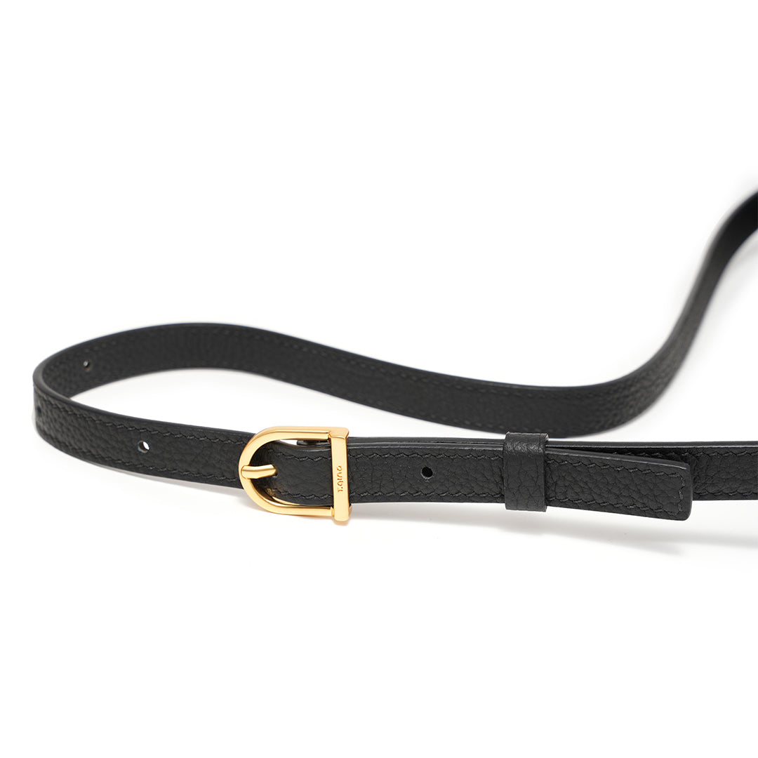 Handmade Black TOGO Leather Shoulder Bag