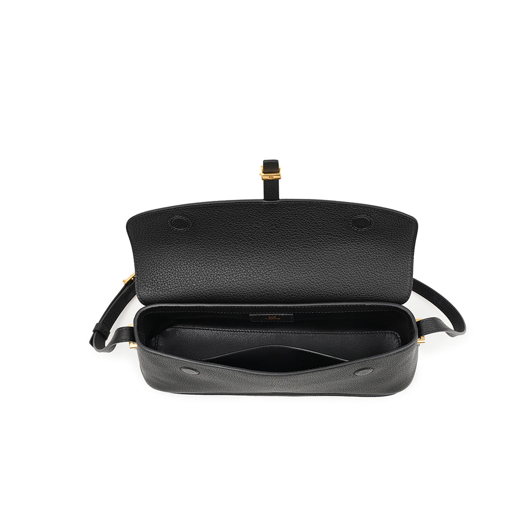 Handmade Black TOGO Leather Shoulder Bag