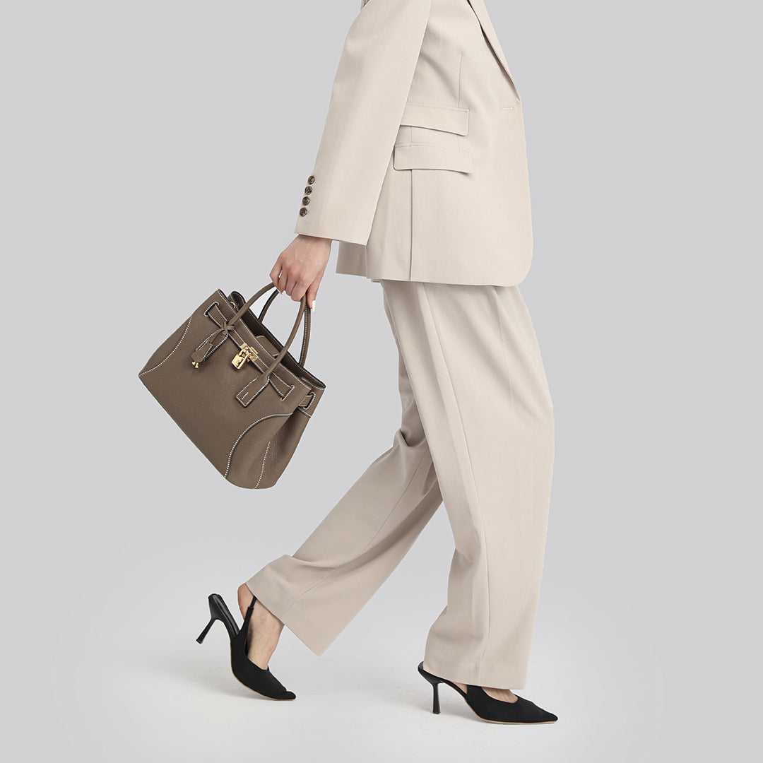 Handmade Etoupe TOGO Leather Tote Bags