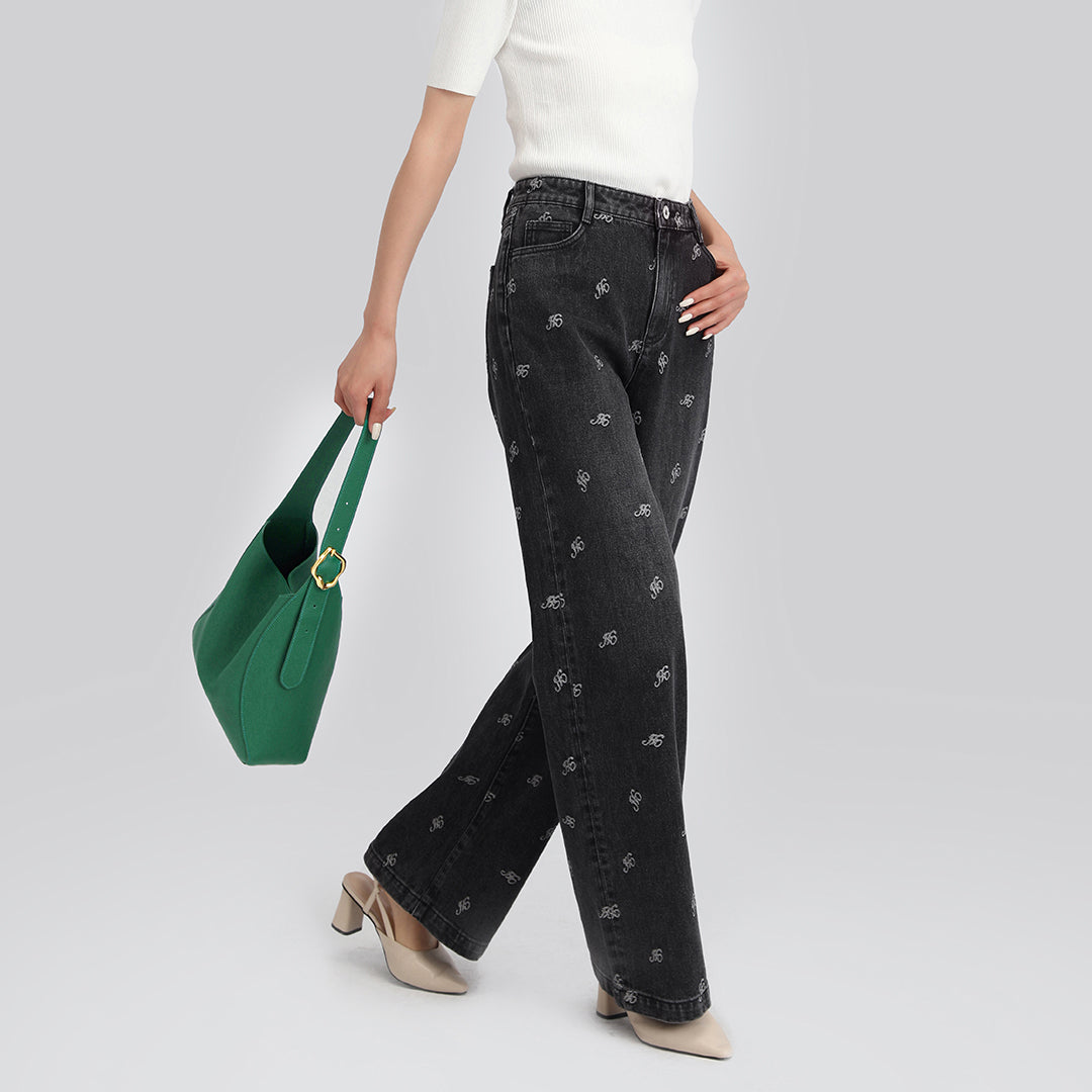 Handmade Green TOGO Leather Shoulder Hobo Bag