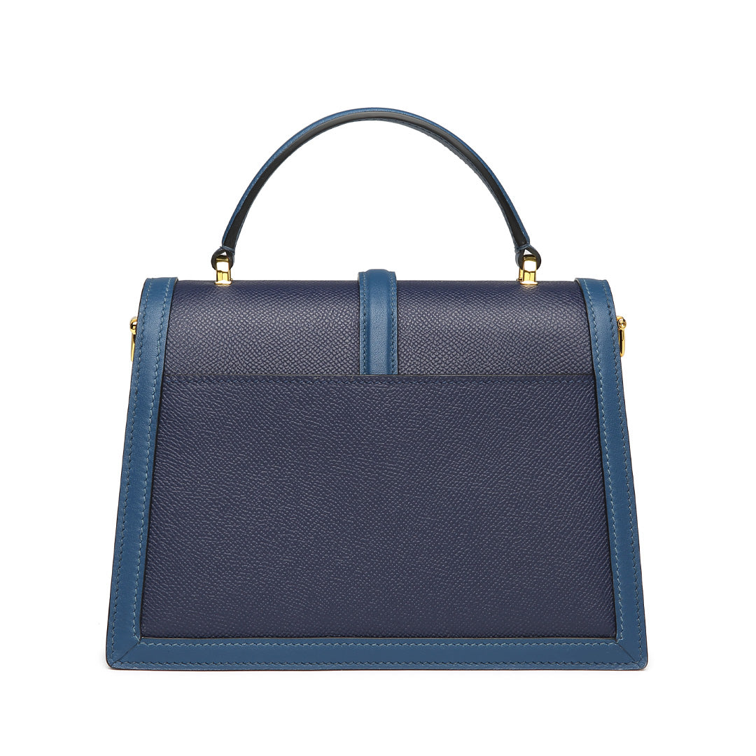 Handmade Blue EP SWIFT Leather Organ Crossbody Bag