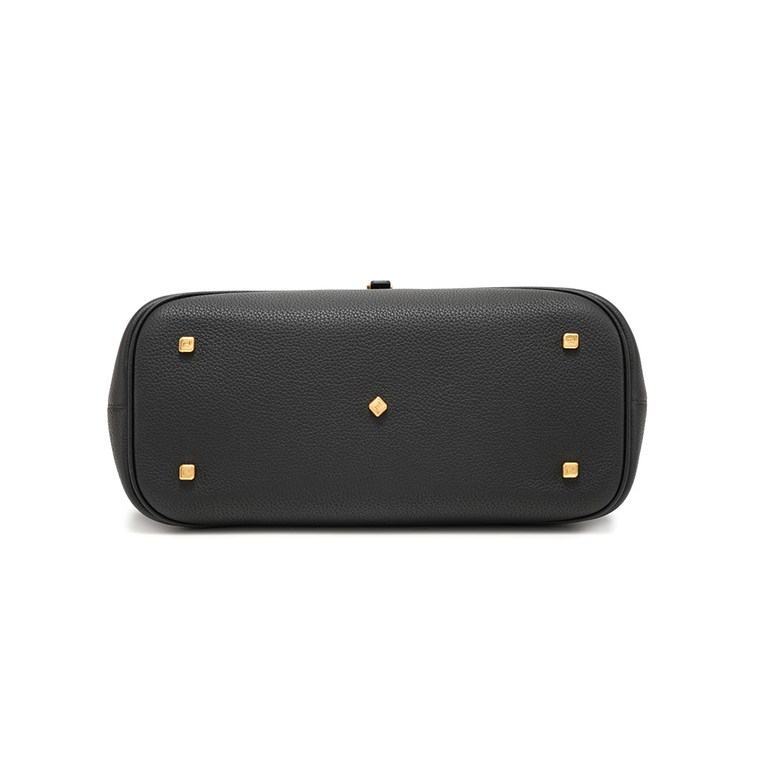 Handmade Black TOGO Leather Tote Bag