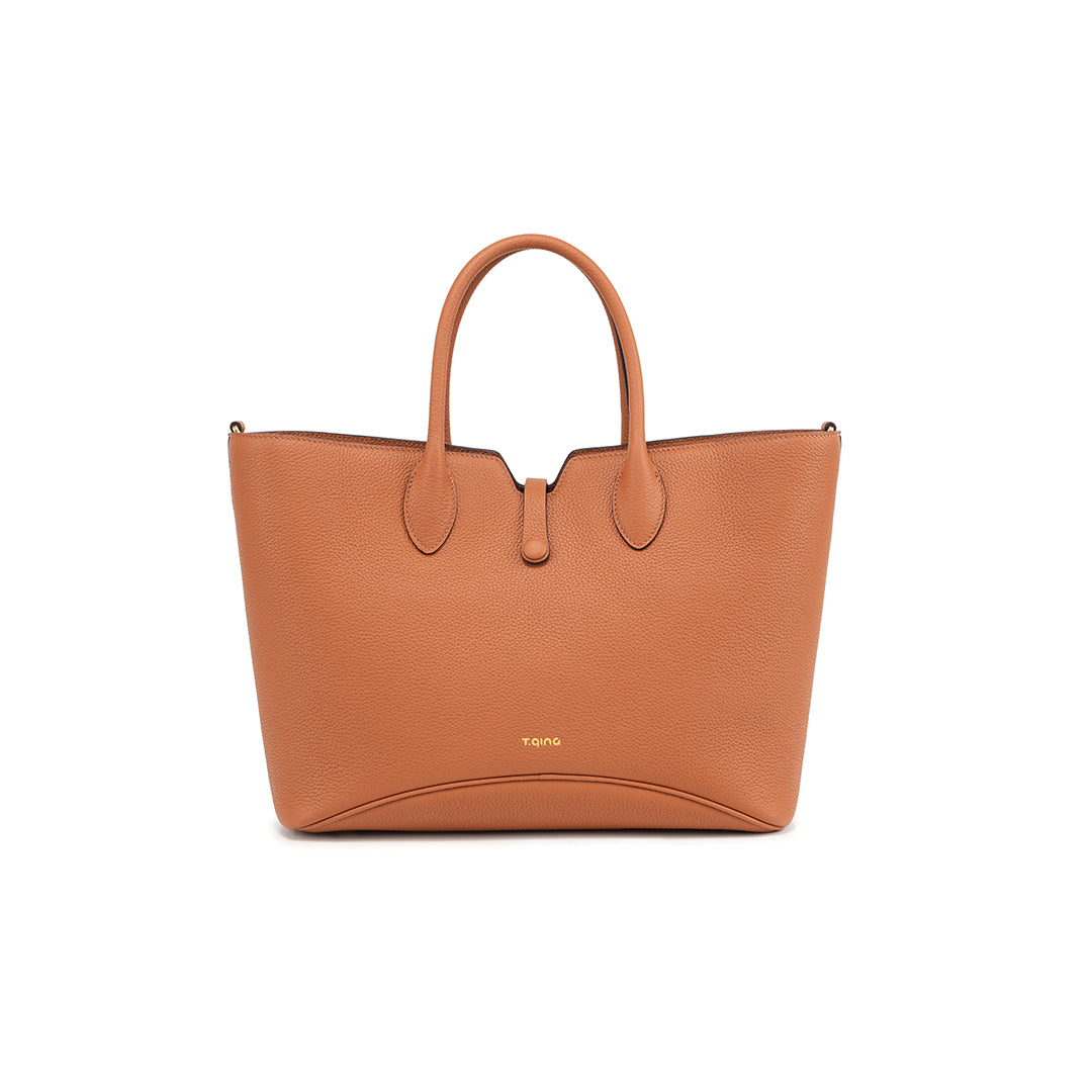 Handmade Gold Brown TOGO Leather Tote Bag