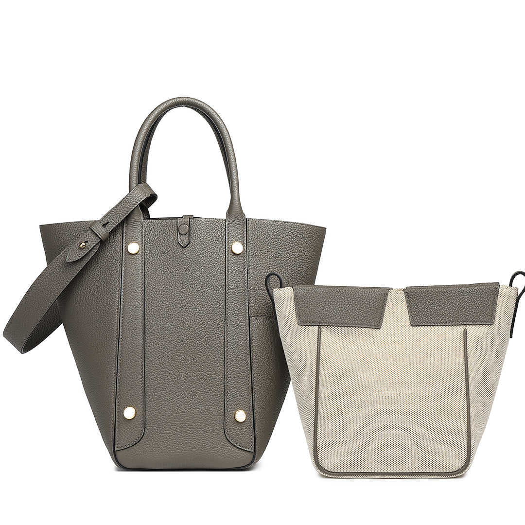 Handmade Etain TOGO Leather Picotin Tote Bag