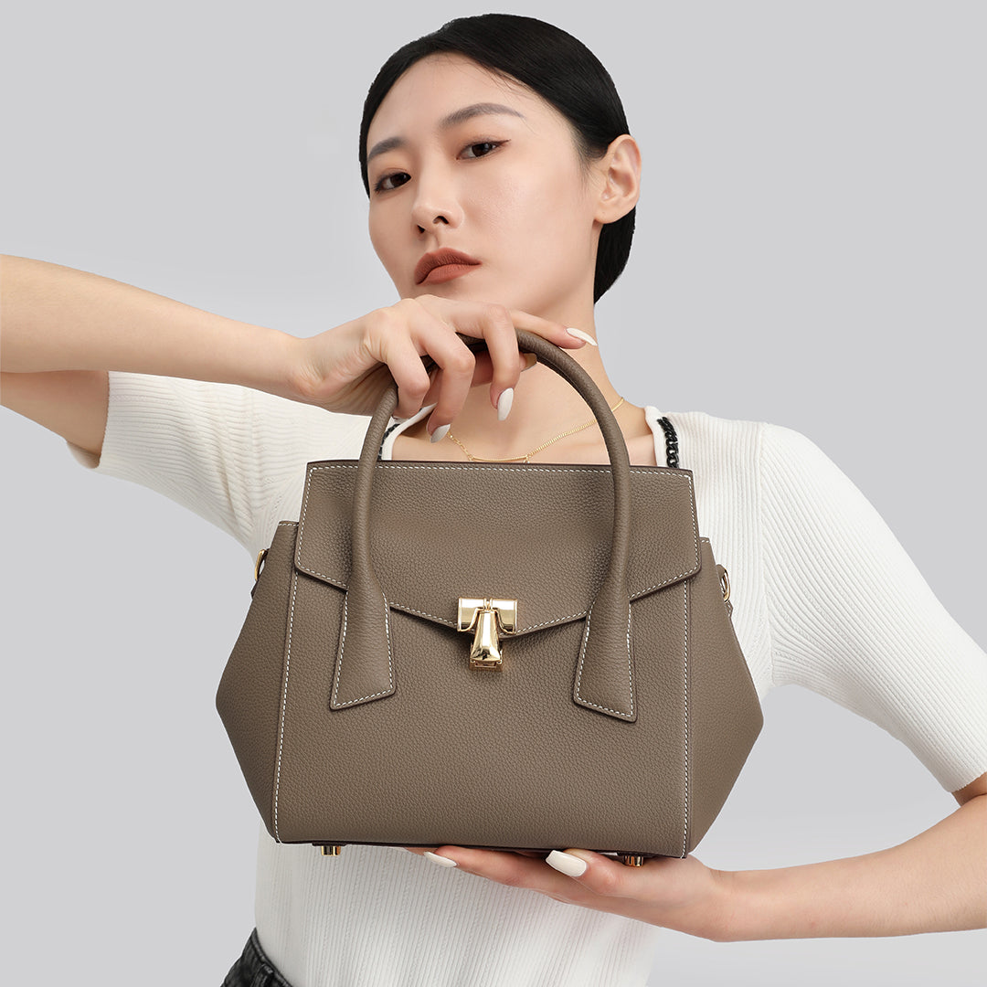 Handmade Etoupe TOGO Leather SongFu Tote Bag