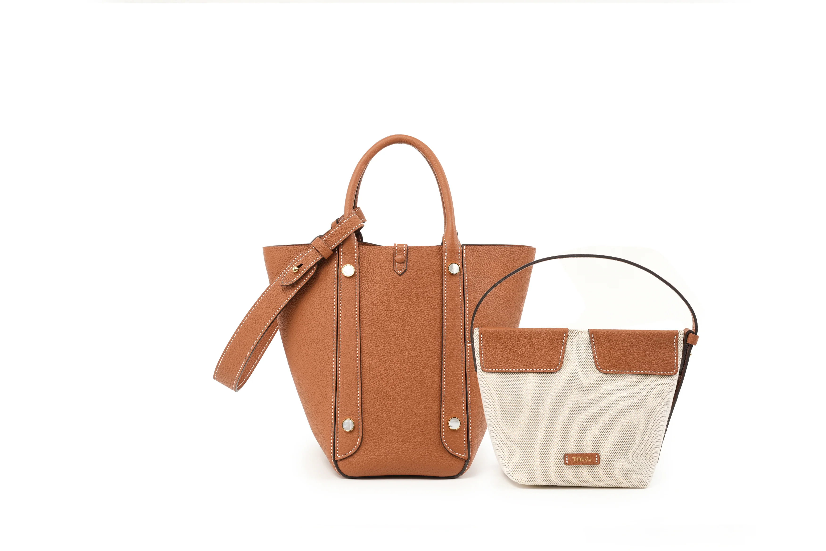 Handmade TOGO Leather Picotin Tote Bag - Size Middle (New Version)