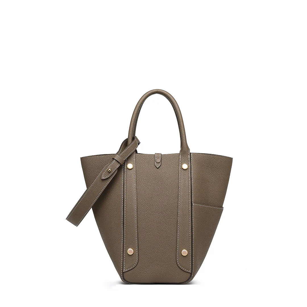 Handmade TOGO Leather Picotin Tote Bag - Large Size