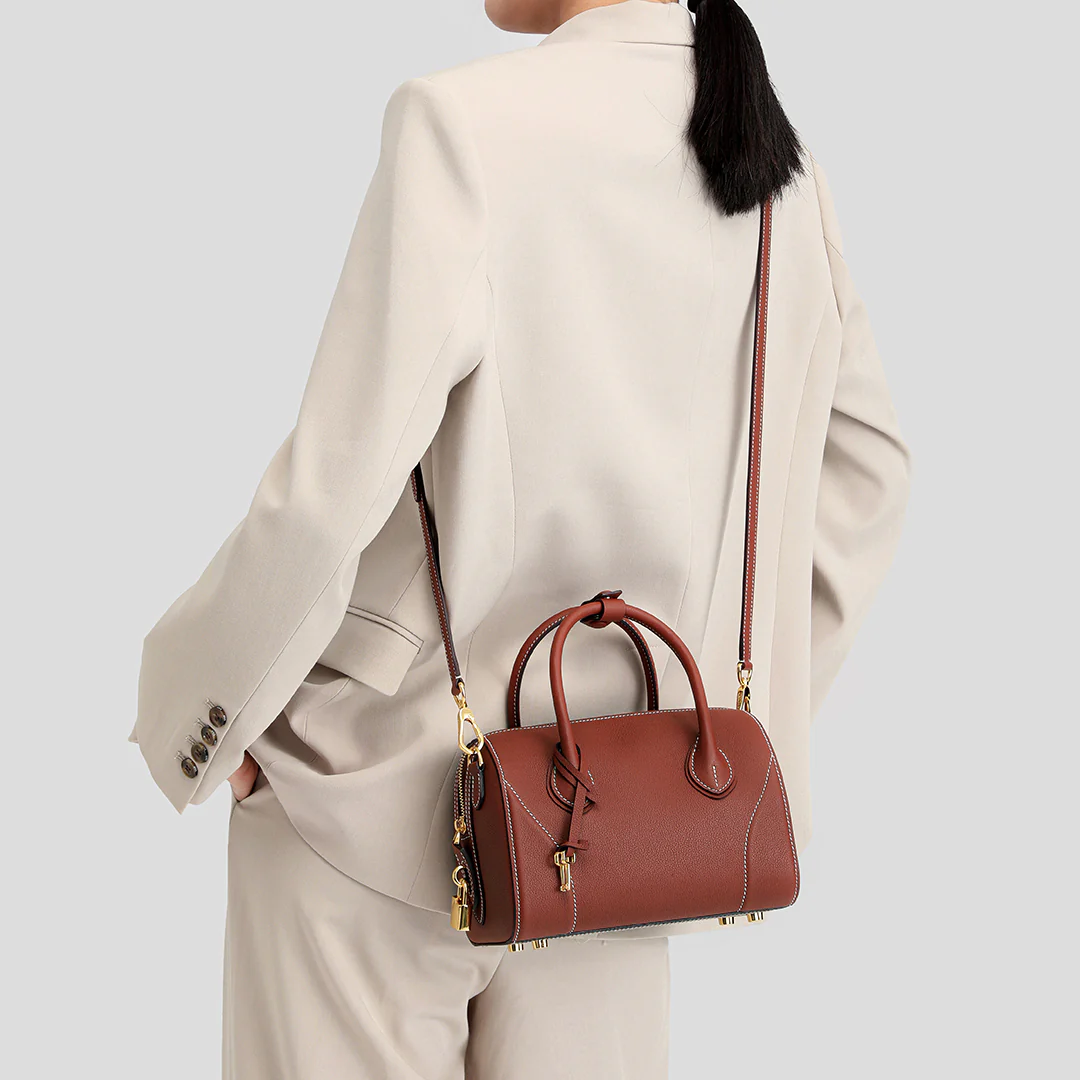 Handmade SWIFT Leather Boston Tote Bag