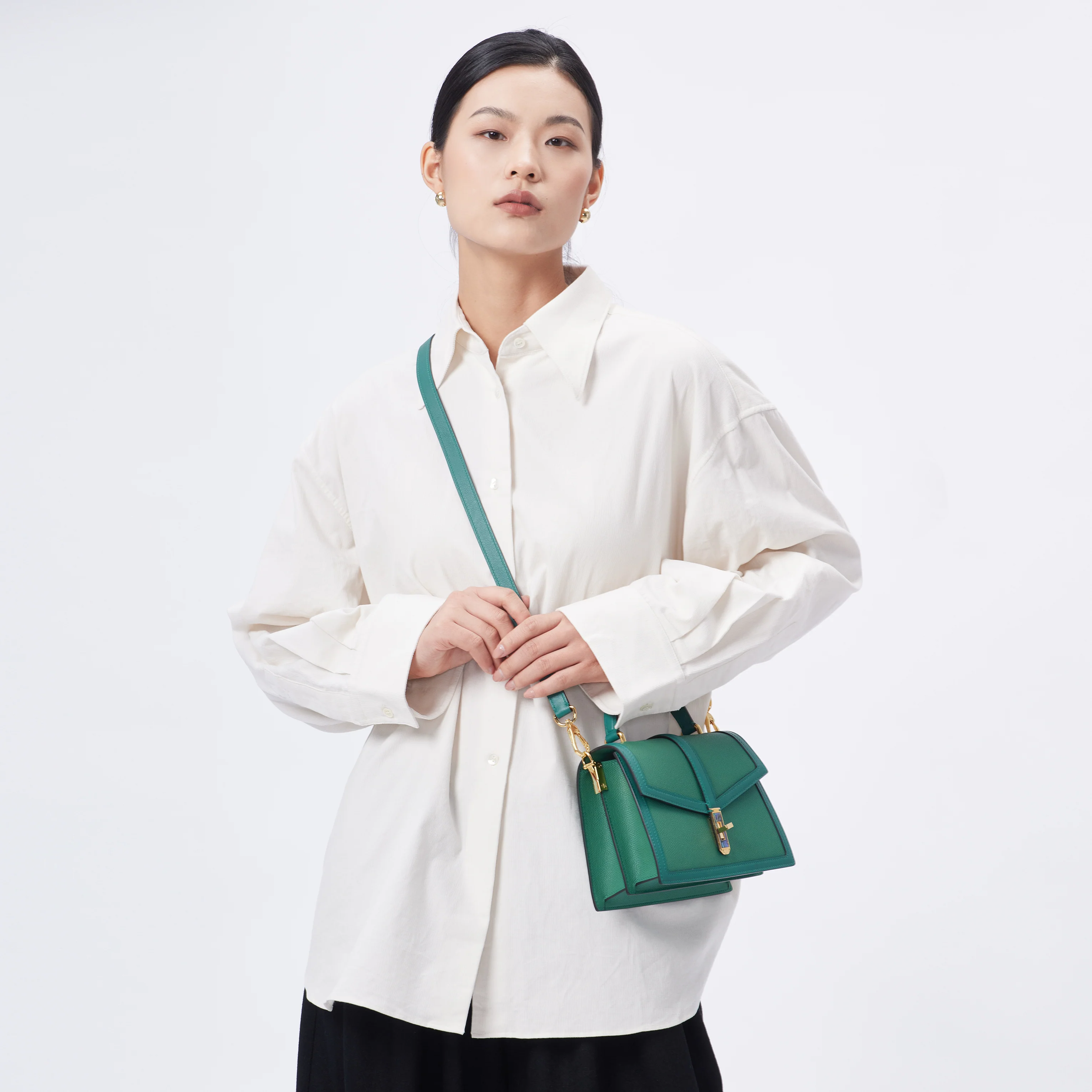 Handmade Genuine Leather Organ Crossbody Bag