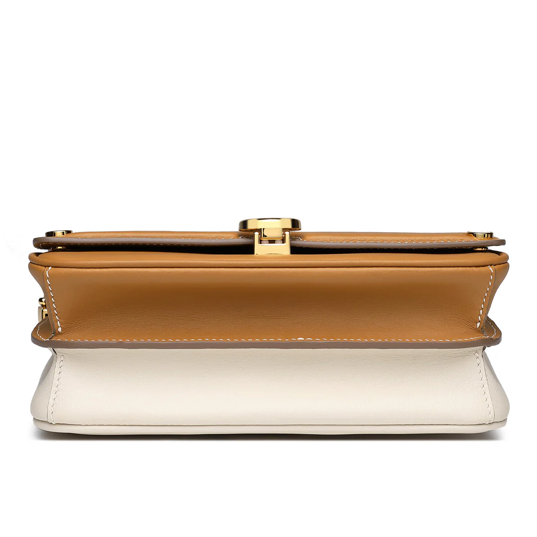 Handmade SWIFT Leather Crossbody Gemini Saddle Bag