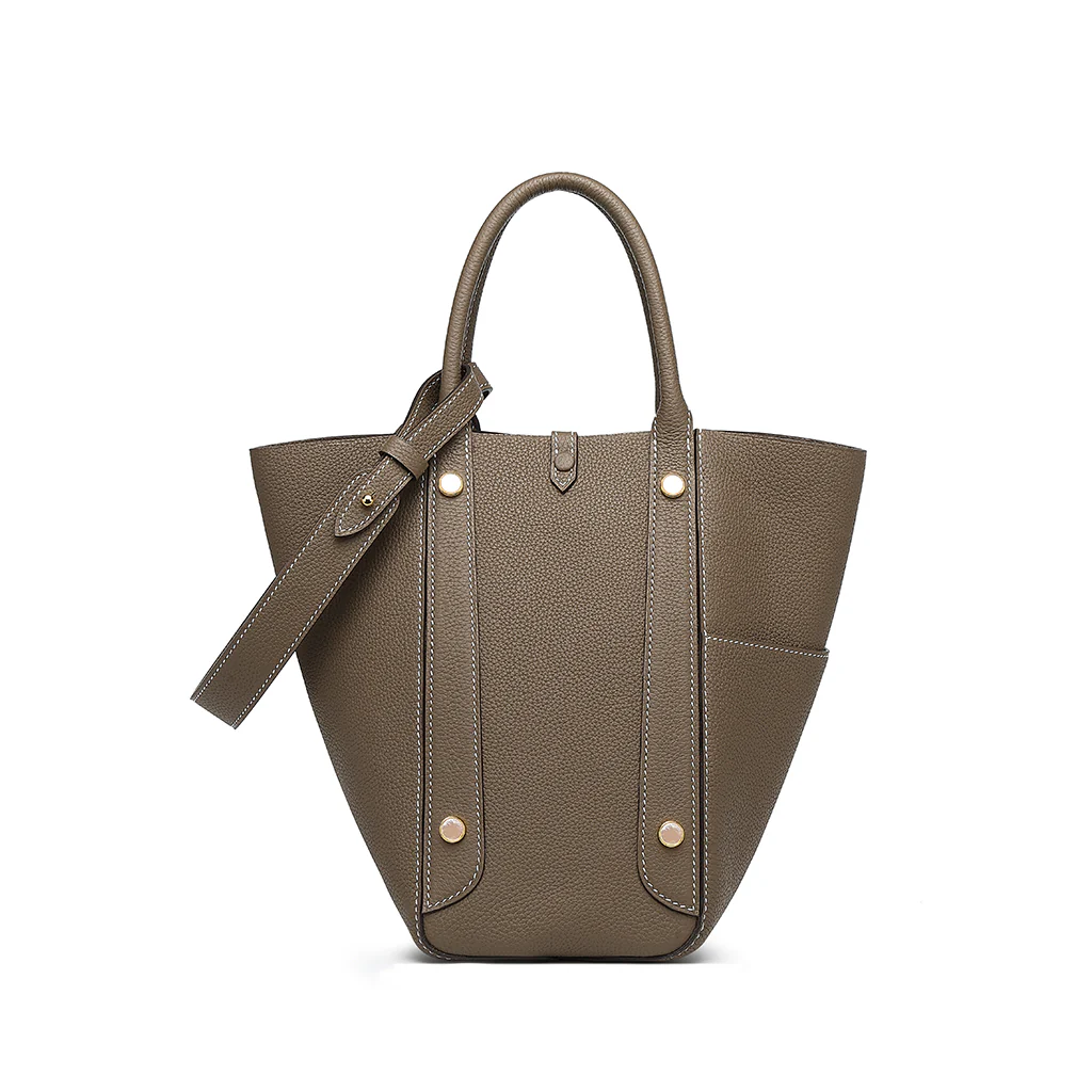 Handmade TOGO Leather Picotin Tote Bag - Large Size