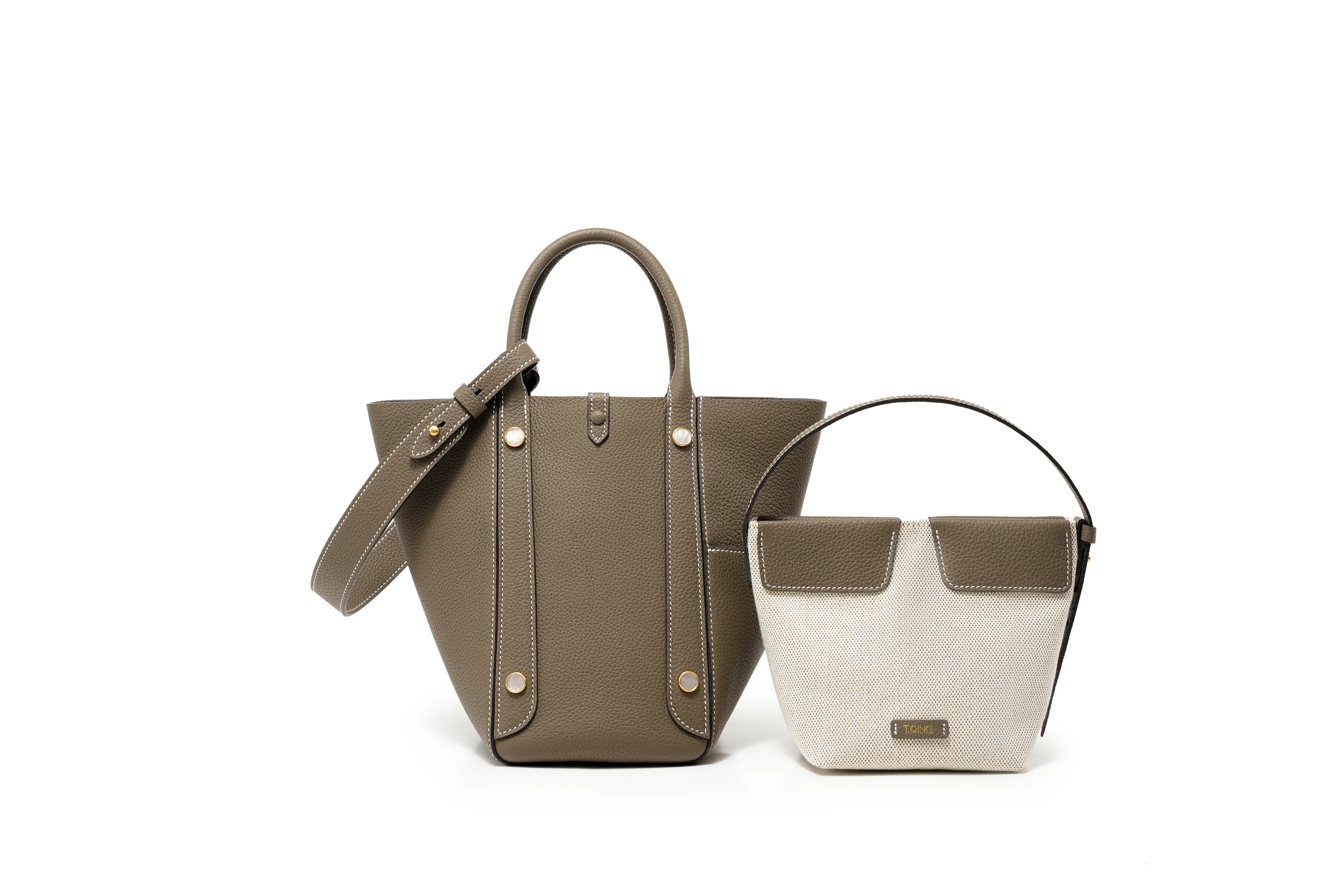 Handmade TOGO Leather Picotin Tote Bag - Size Middle (New Version)