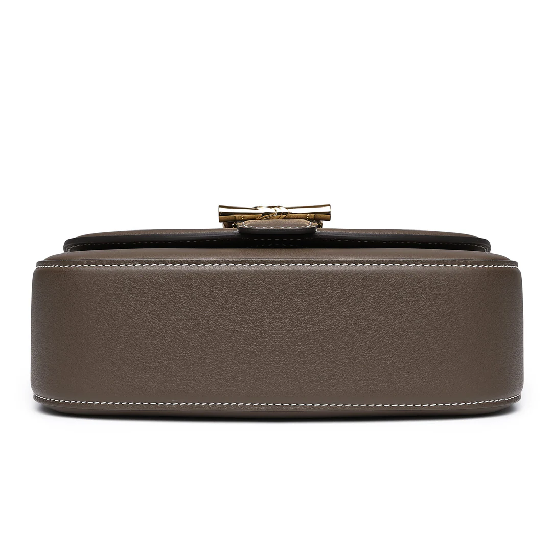 Handmade SWIFT Leather Crossbody Flap Saddle Bag