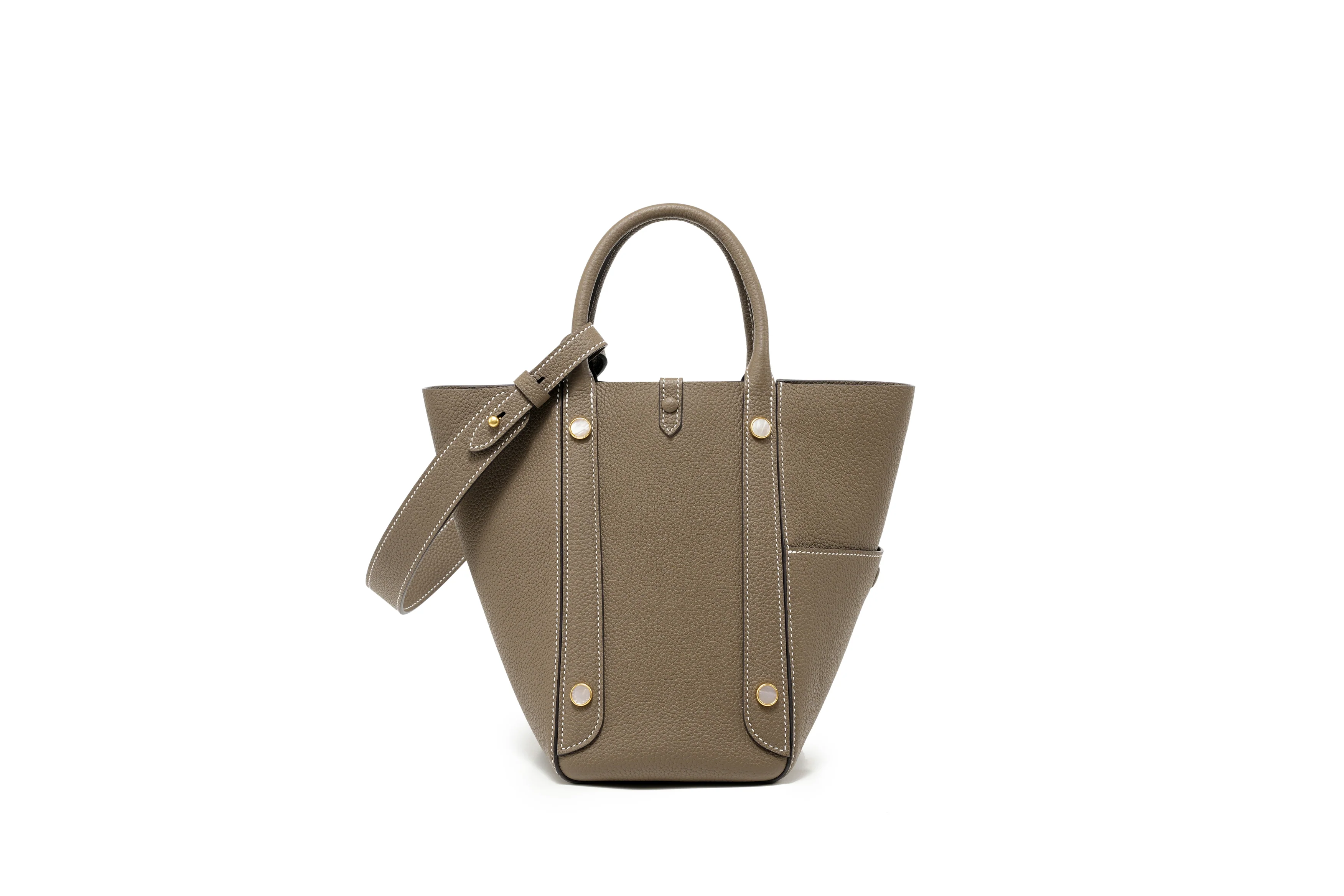 Handmade TOGO Leather Picotin Tote Bag - Size Middle (New Version)