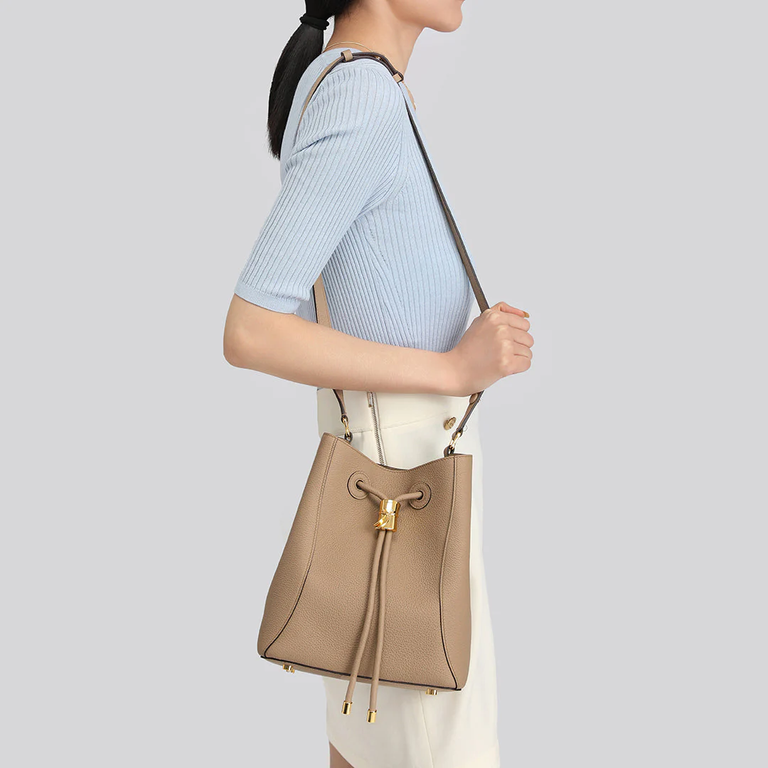 Handmade TOGO Leather Shoulder Bucket Bag
