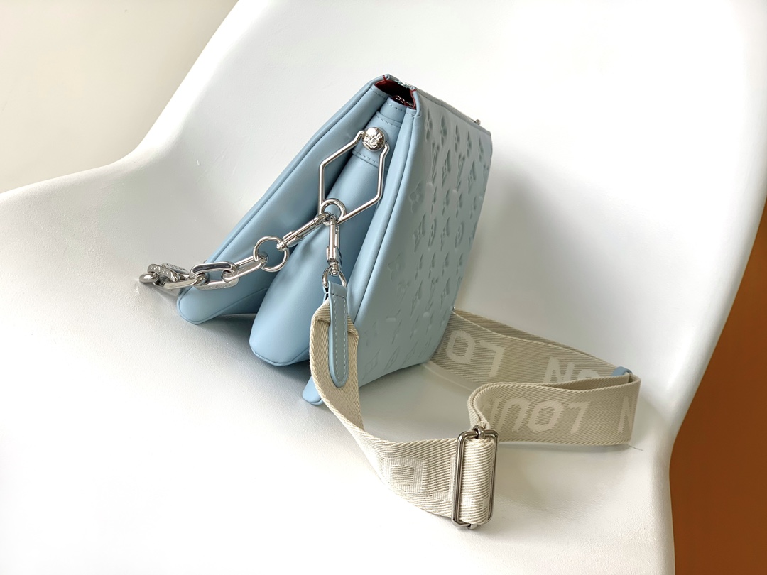 [TOP] L&V £V Coussin Empreinte PM - HAZE BLUE - LV Louis Vuitton