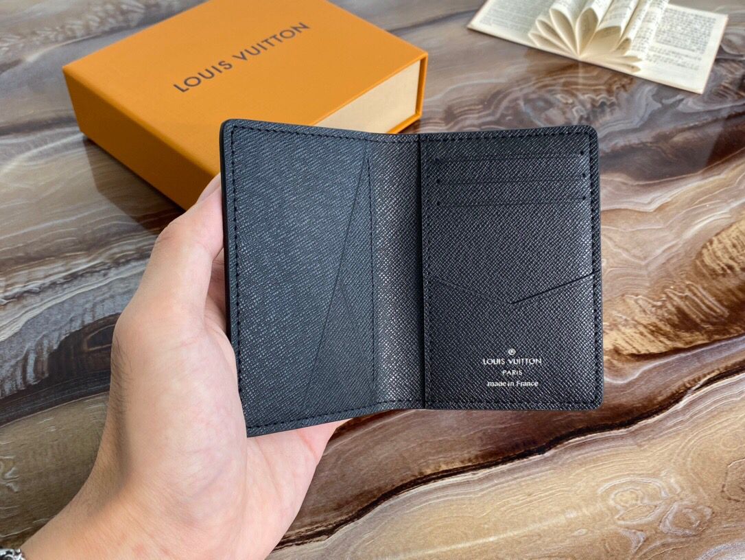 [TOP] L&V £V Folding Unisex Blended Canvas Card Holder - Multicolored - LV Louis Vuitton