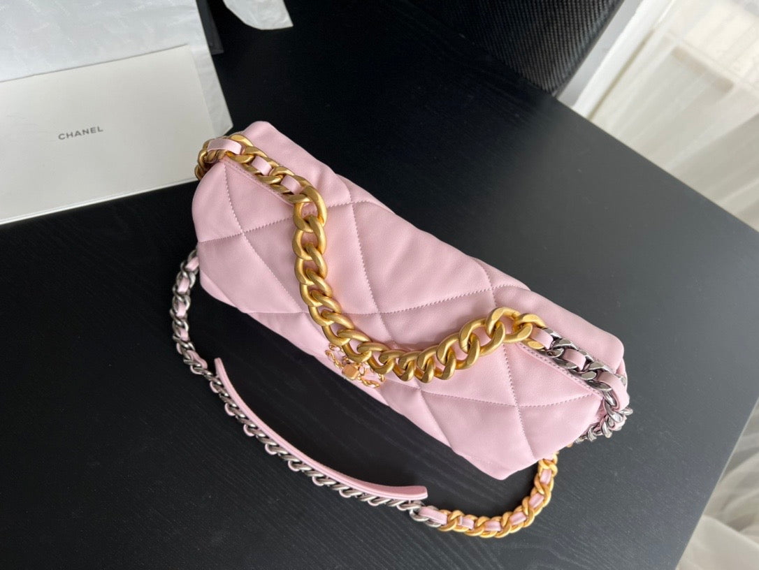 [TOP] CH@NEL 19 Bag Maxi 36cm - Pink Sakura - Chanel