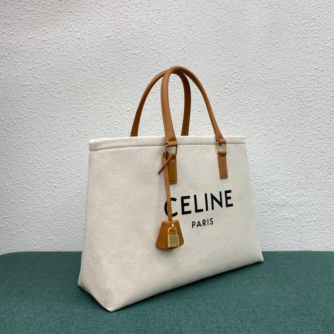 [TOP] C€LINE Cabas Canvas Tote Bag - Celine