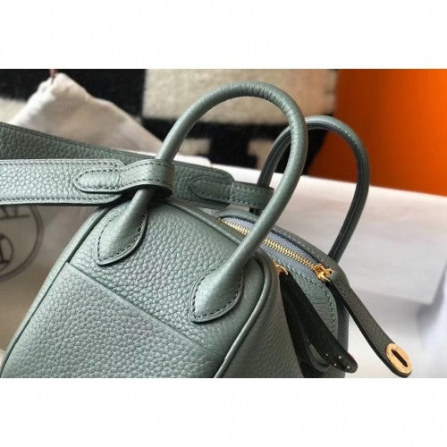 [TOP] H€RMES Lindy 20cm - Dark Green - Hermes