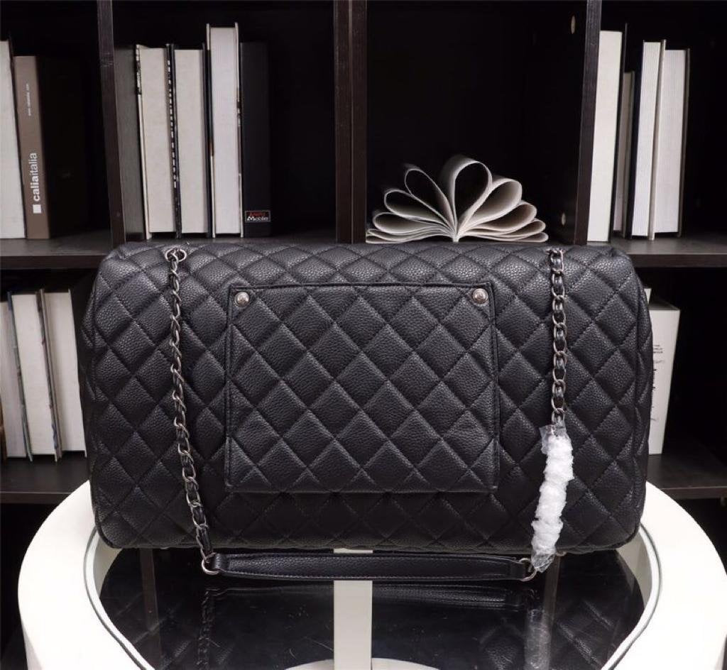 [TOP] CH@NEL Classic Flap Travel Bag Caviar XXL – Black & SHW - Chanel