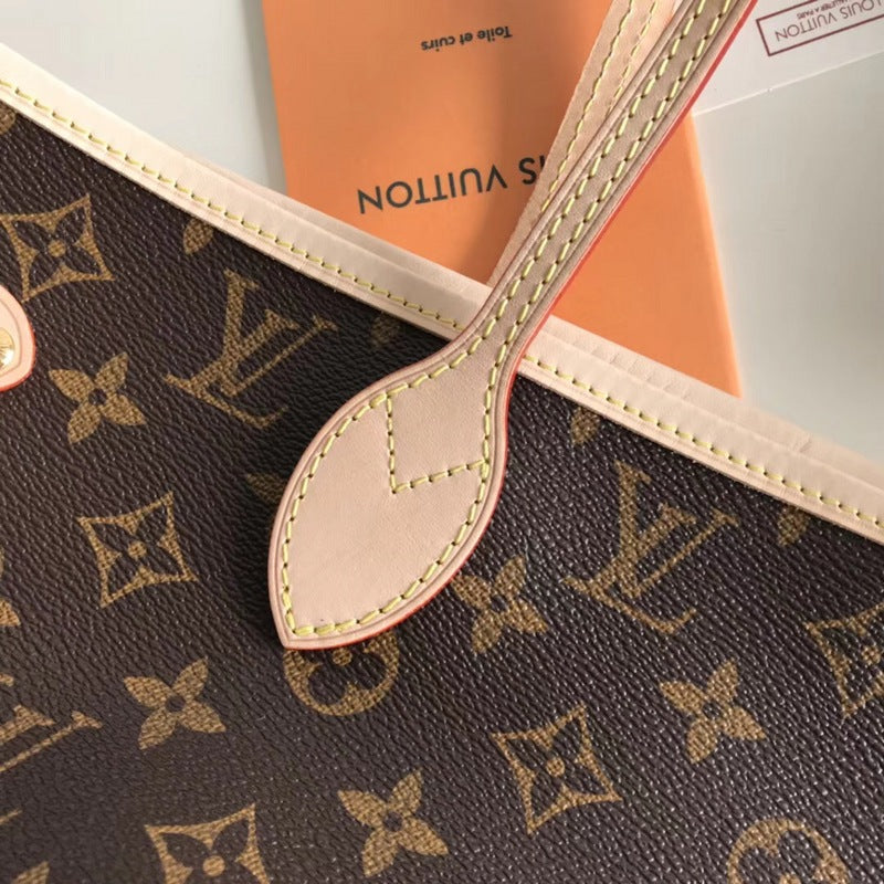 [TOP] L&V LV Neverfull MM Bag - Fuchsia - LV Louis Vuitton