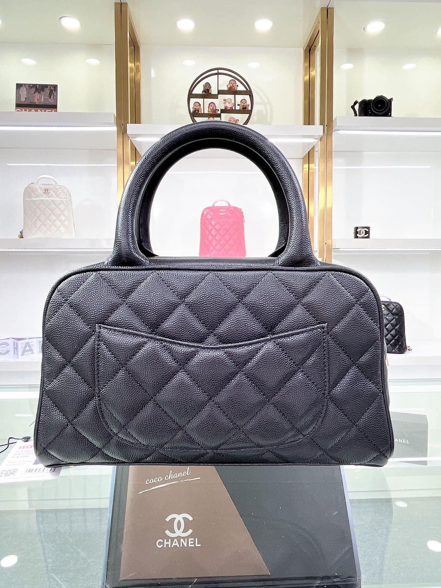 [TOP] CH@NEL Bowler Mini Bag - Black - Chanel