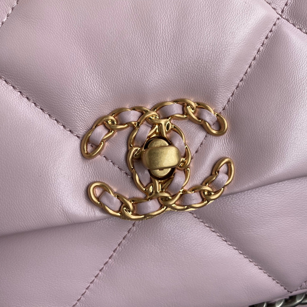 [TOP] CH@NEL 19 Bag Lambskin Small 26cm - Light Pink - Chanel