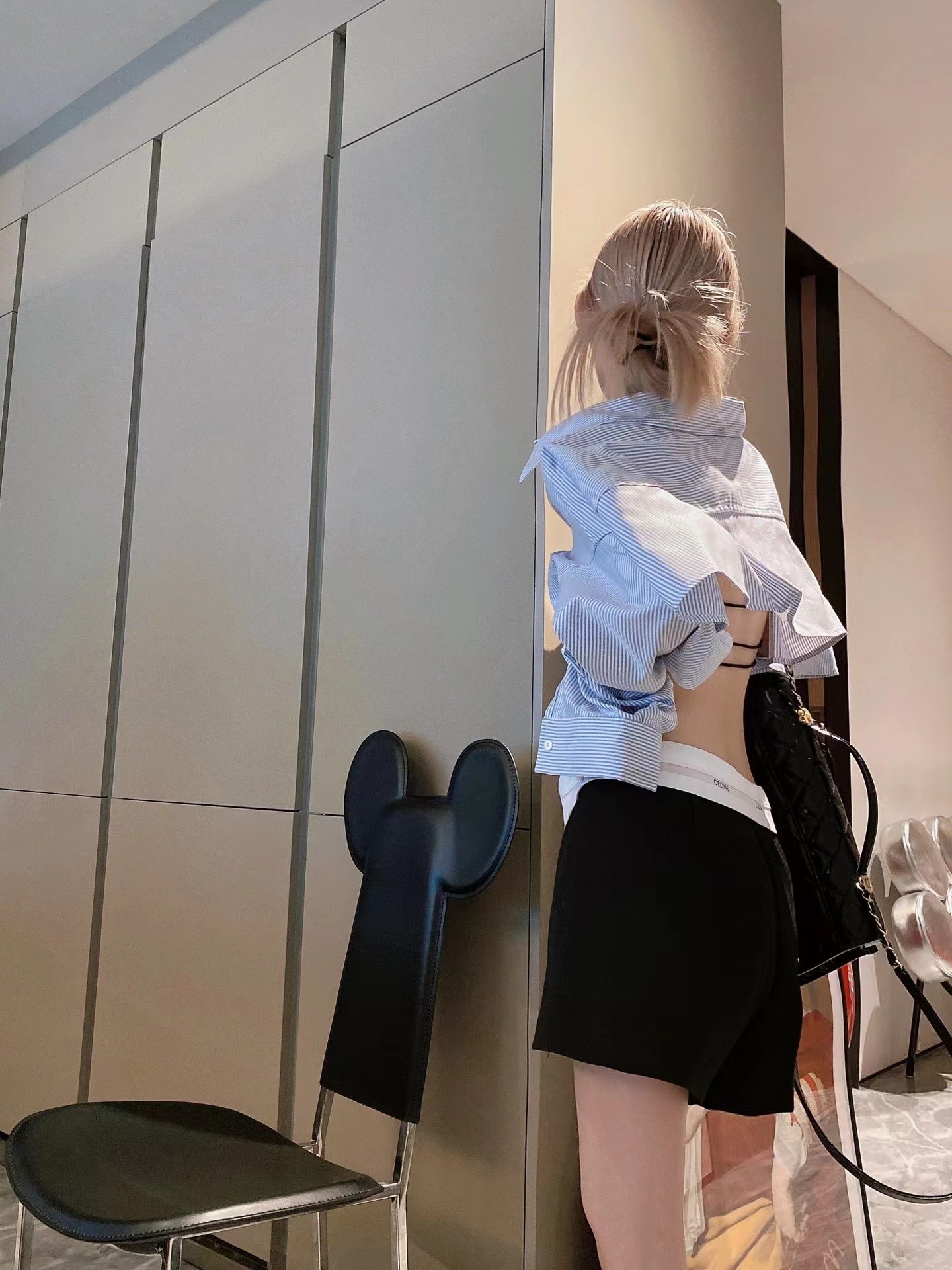 [TOP] C€LINE Skirt with Leggings - Black - Celine
