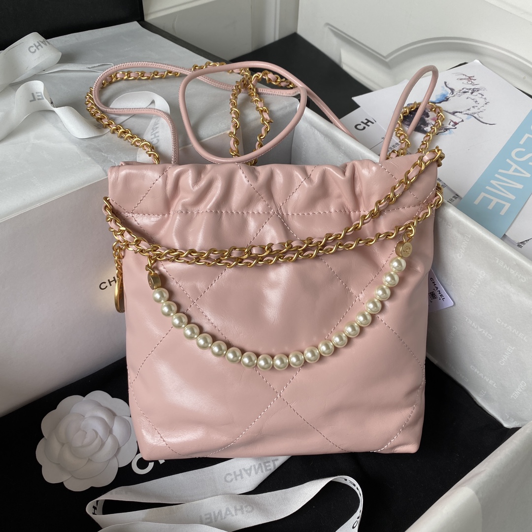 [TOP] CH@NEL 23S Mini 22 Bag - GHW - Pink - Chanel