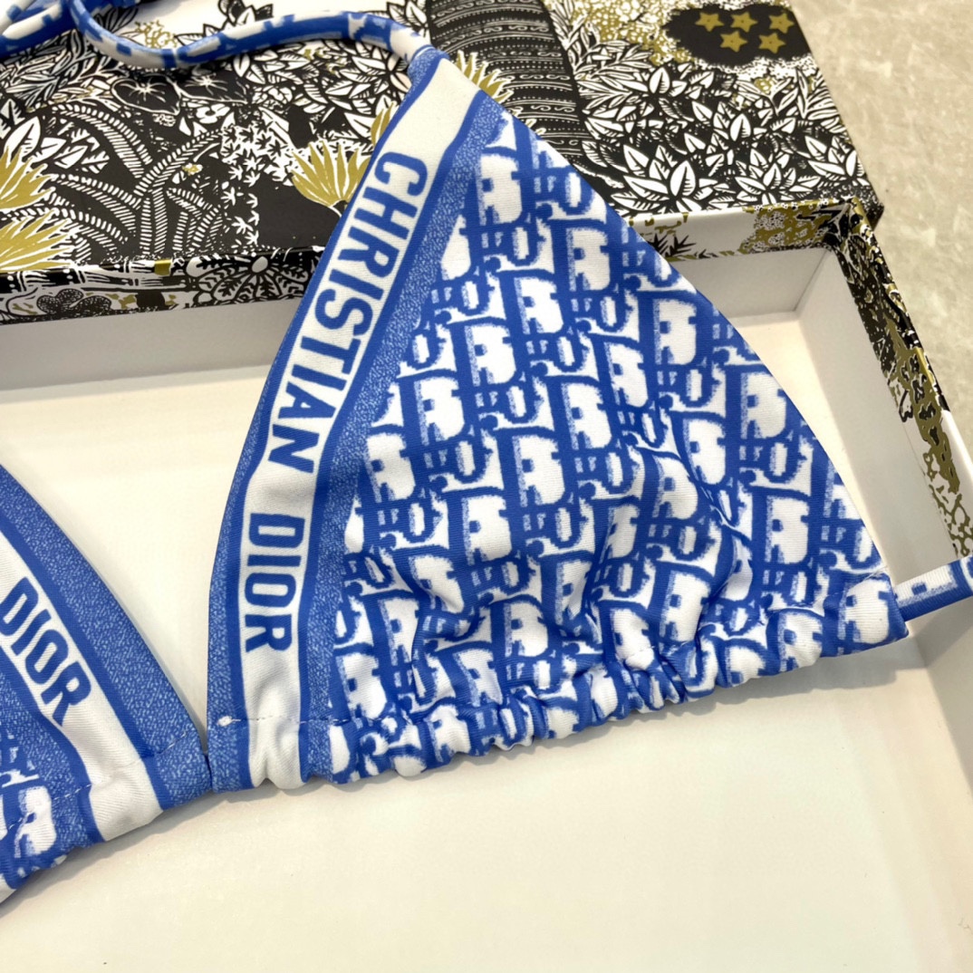 [TOP] D!or Bikini Set - Blue - Christian Dior