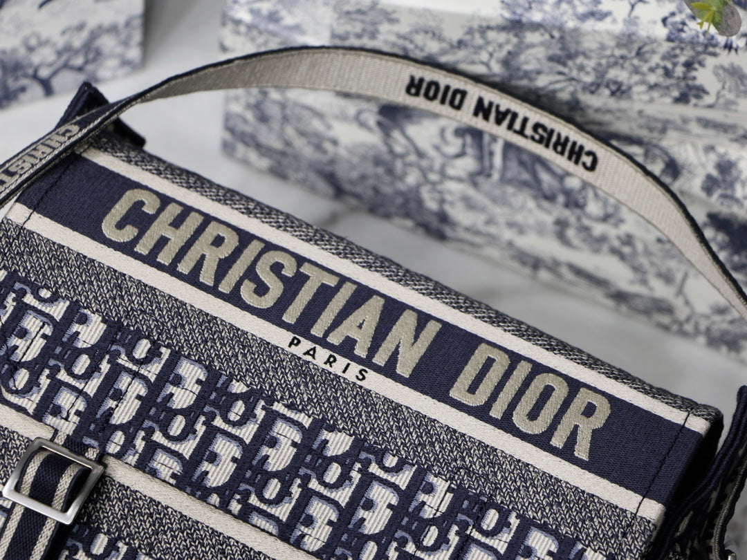 [TOP] D!or Camp Oblique Bag Medium - Deep Blue - Christian Dior
