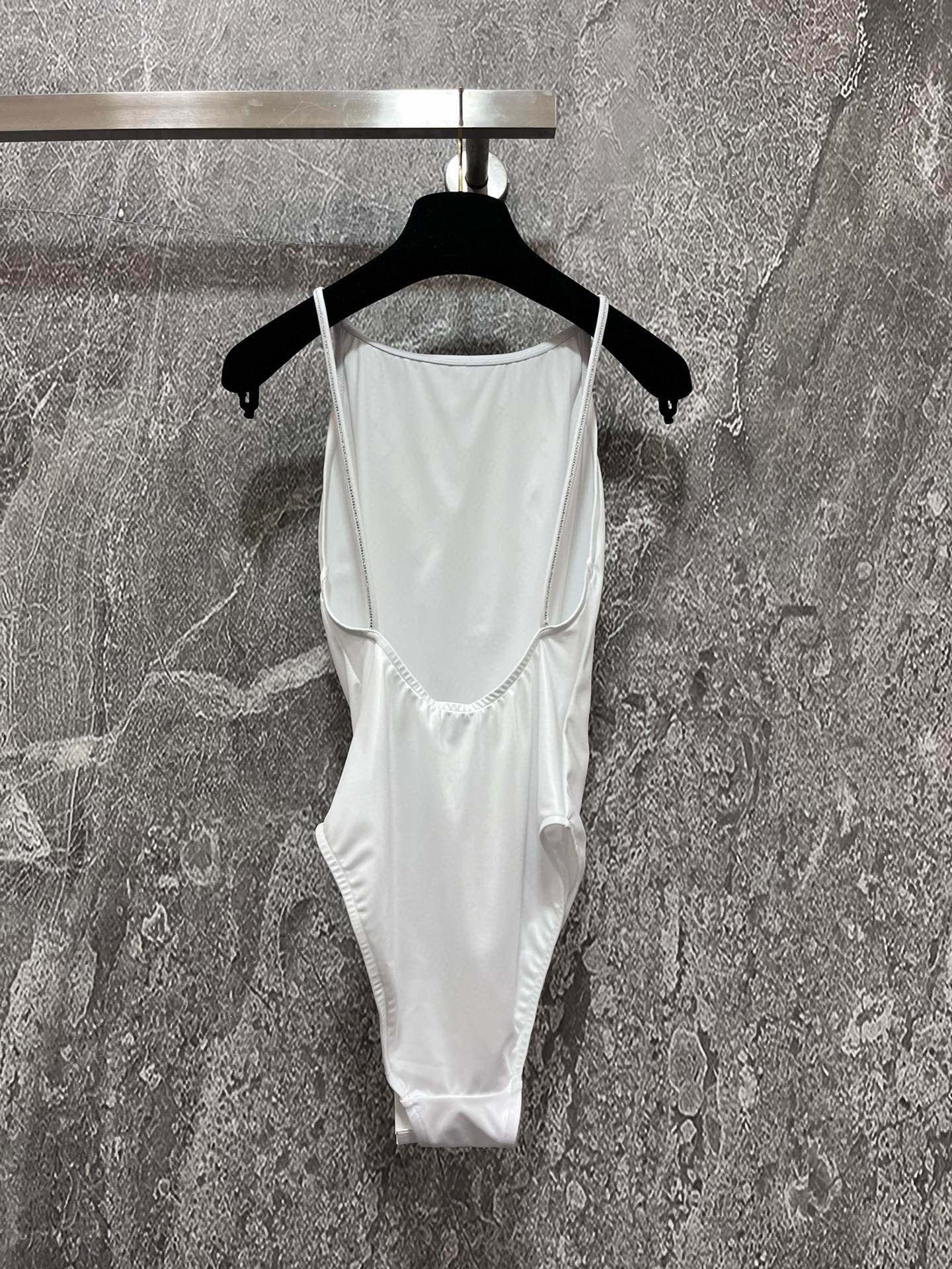 [TOP] CH@NEL One-piece Swimsuit - White - Chanel