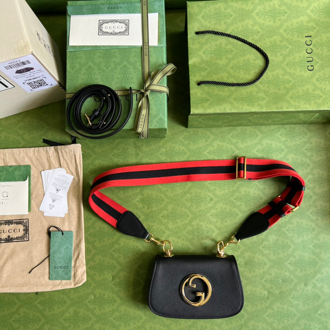 [TOP] GUCC! G*G Blondie Mini Leather Bag - Black - Gucci