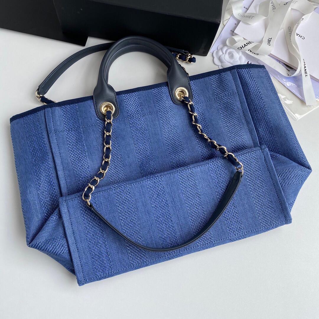 [TOP] CH@NEL Deauville Tote - Blue - Chanel