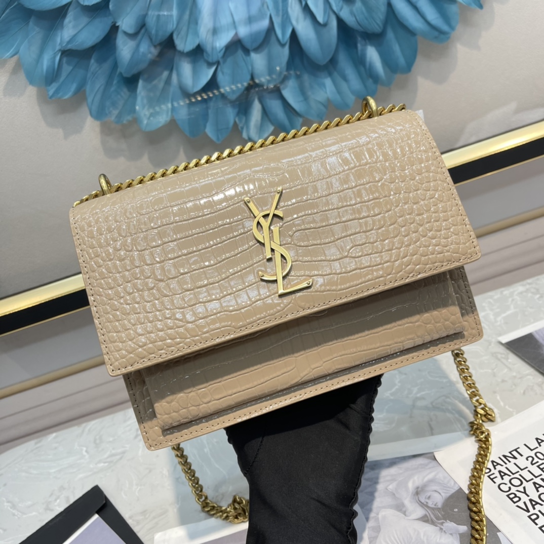 [TOP] Y$L Crocodile Shoulder Bag - 4 Color - Ysl Yves Saint Laurent