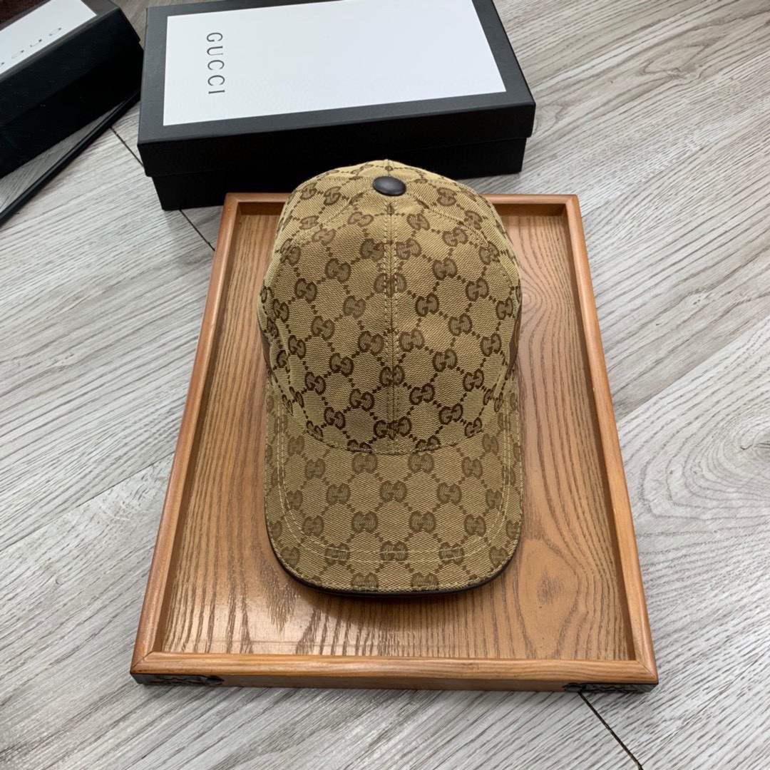 [TOP] GUCC!  Baseball Cap - Brown - Gucci