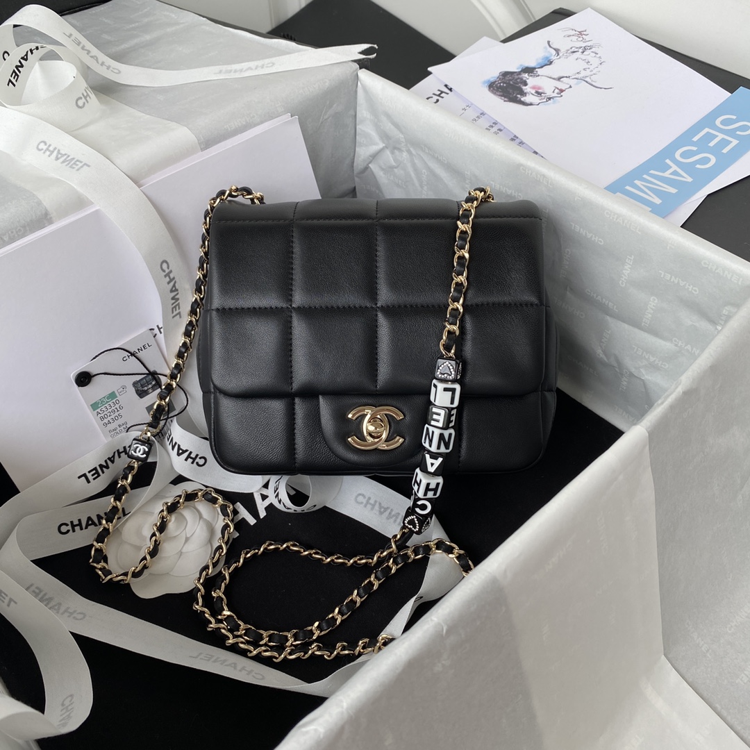 [TOP] CH@NEL Classic Flap Bag - GHW - Black - Chanel