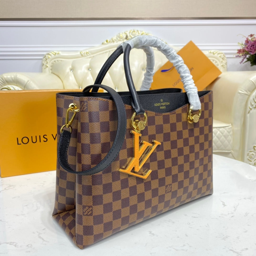 [TOP] L&V LV Damier Ebene Riverside - BLACK - LV Louis Vuitton