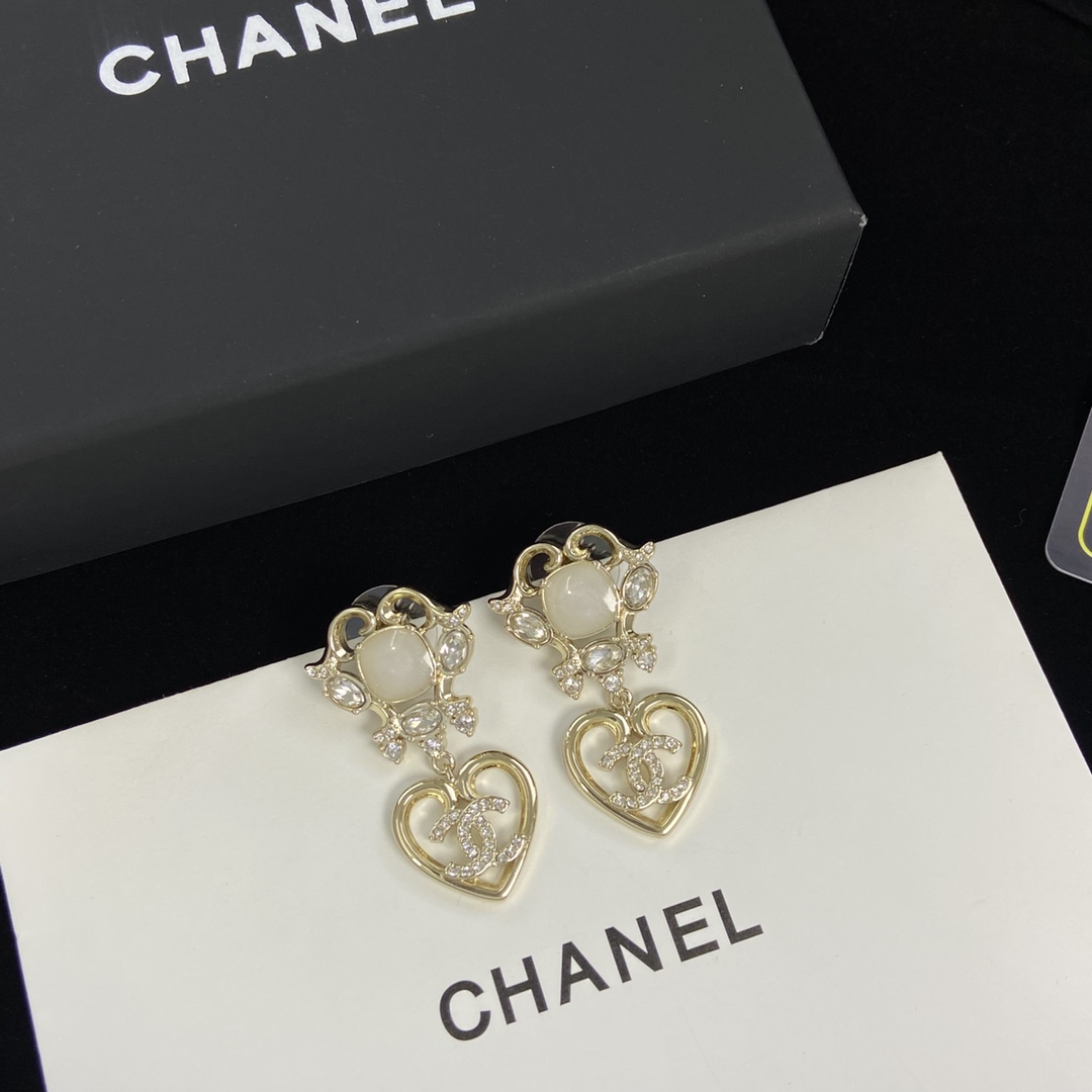 [TOP] CH@NEL Necklace Earrings Set - Chanel
