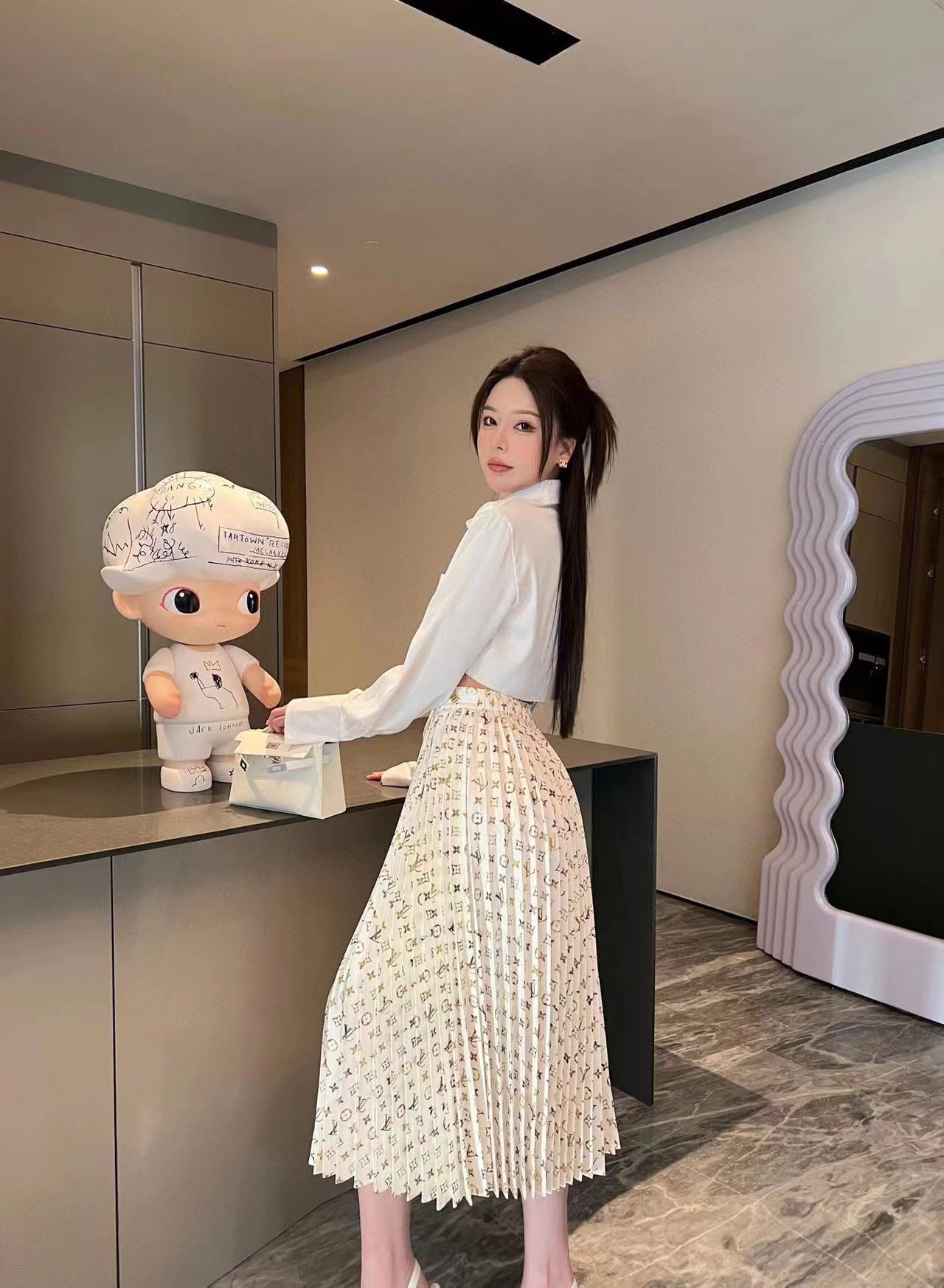 [TOP] L&V Long Dress - LV Louis Vuitton