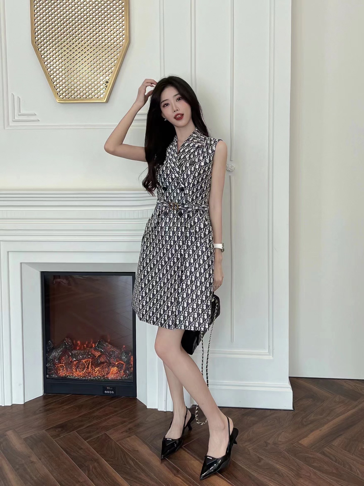 [TOP] D!or Sleeveless Dresses - Black - Christian Dior