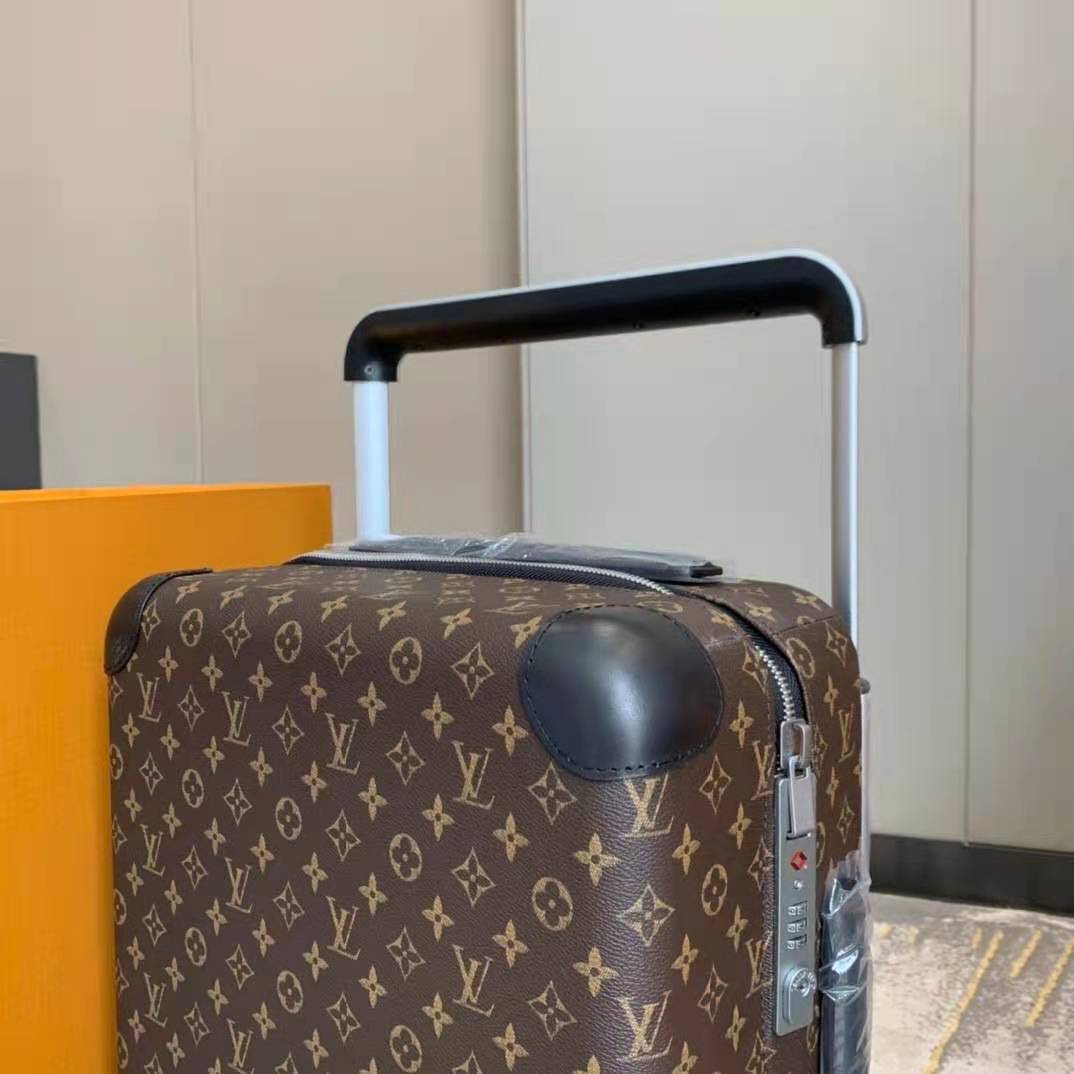 [TOP] L&V L*V Monogram 55  4 Wheeled Rolling Cary On Luggage - Black - LV Louis Vuitton