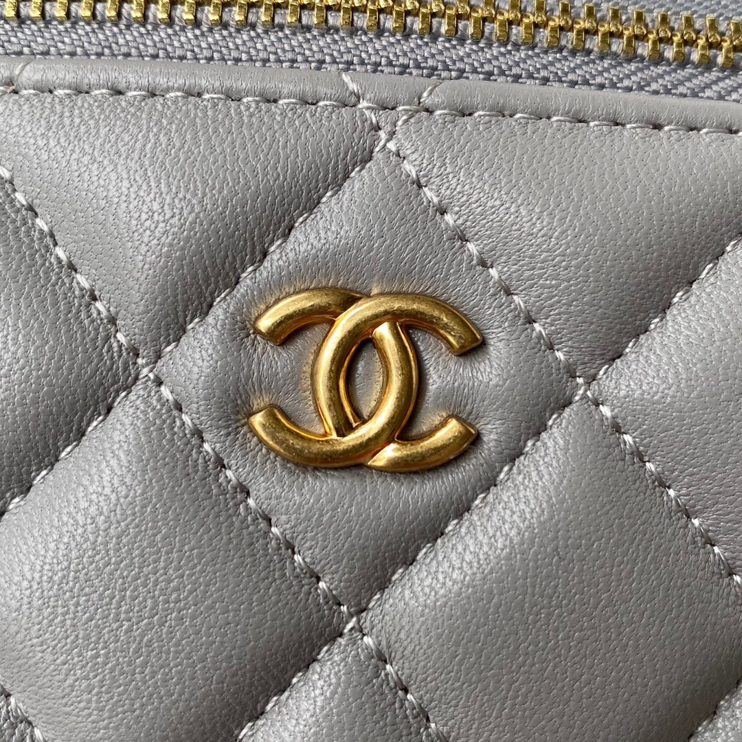 [TOP] CH@NEL Vanity Case Top Handle SS21 - Grey - Chanel