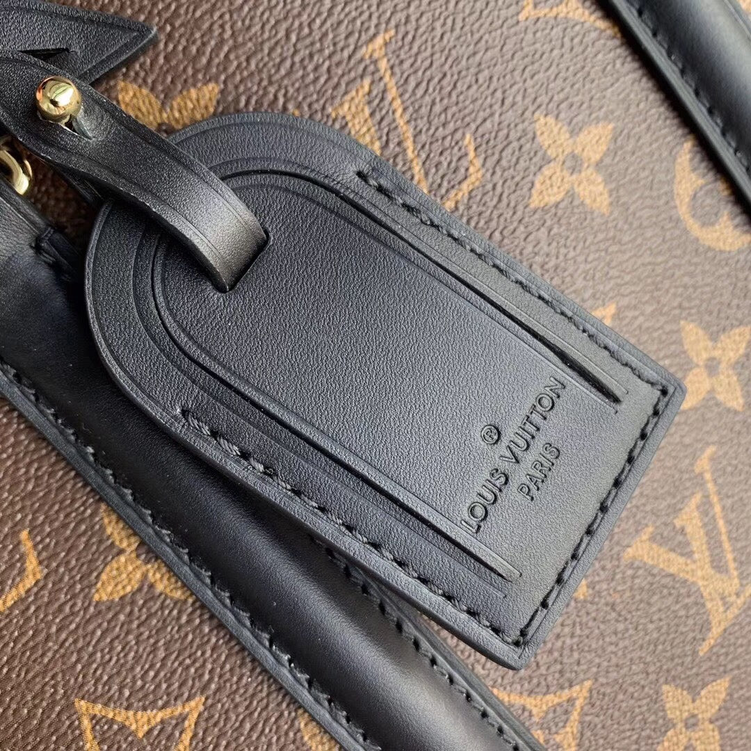 [TOP] L&V L*V Soufflot BB Supple Monogram Bag - Black - LV Louis Vuitton