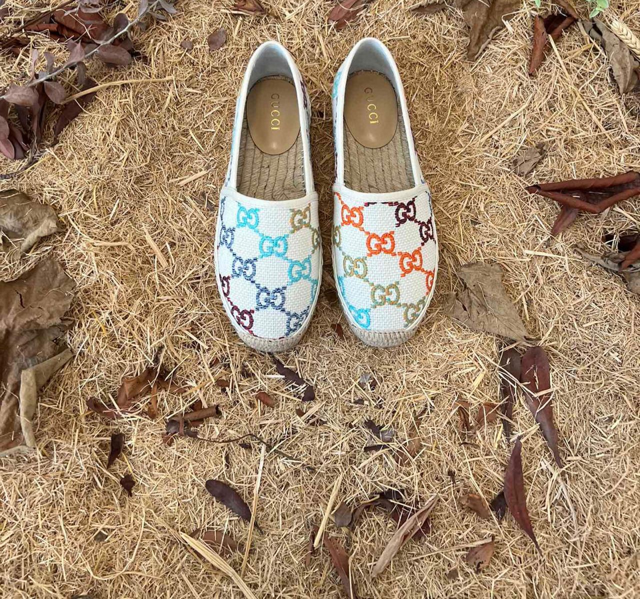 [TOP] GUCC! Flat Espadrilles - Beige/Ebony - Gucci