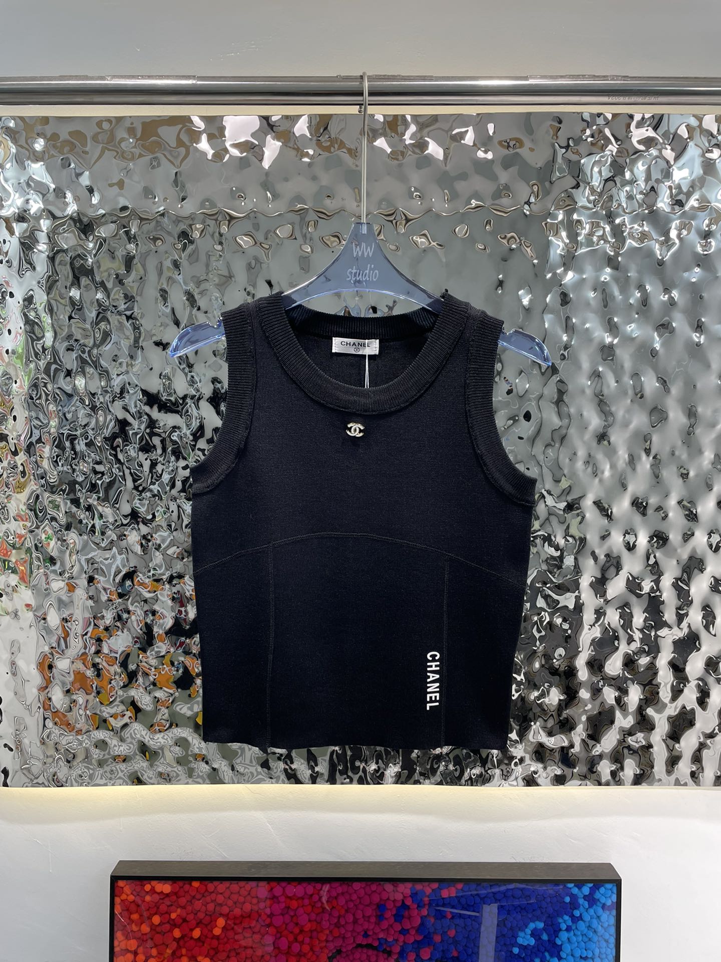 [TOP] CH@NEL Knitted Crew Neck Vest - 2 Color - Chanel