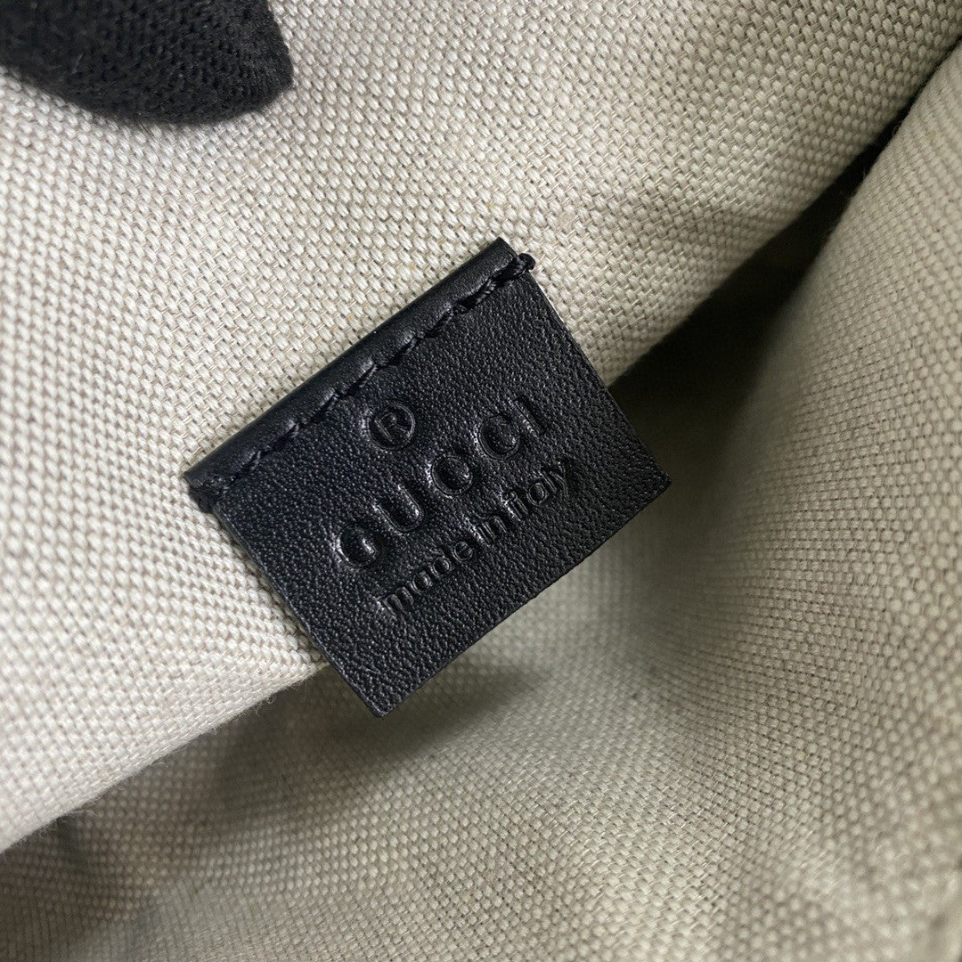 [TOP] GUCC! Embossed Belt Bag - Black - Gucci
