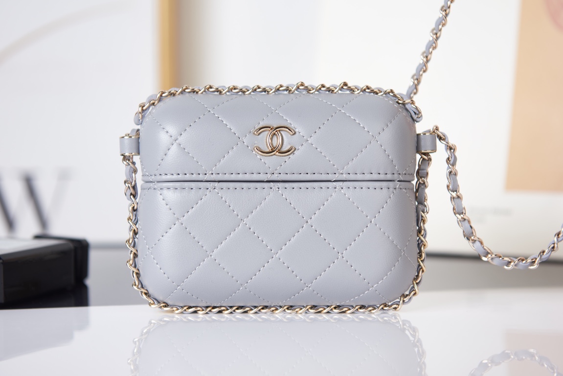 [TOP] CH@NEL Mini Bag - Gray - Chanel