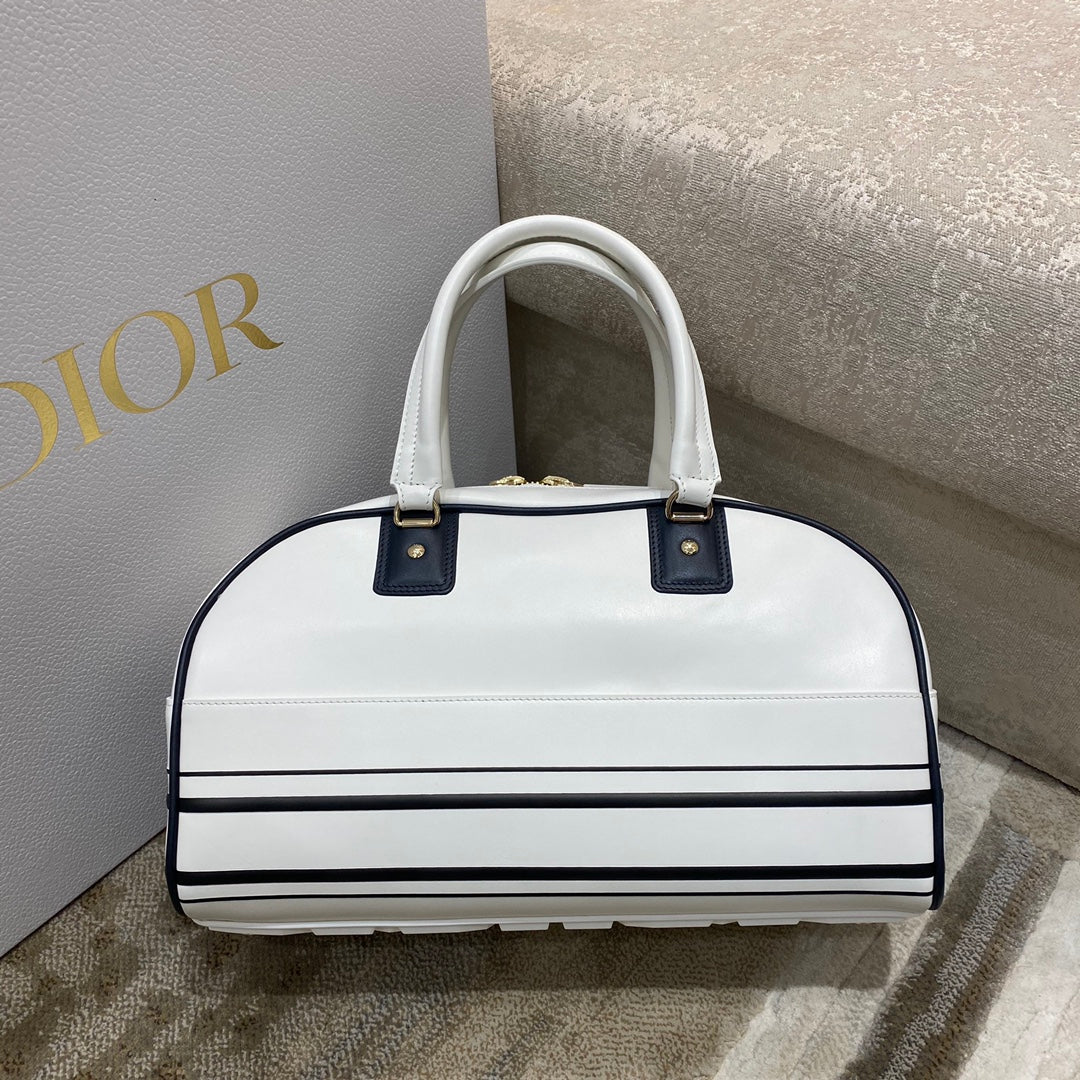 [TOP] D!or Christian Dior Vibe Bowling Bag - White - Christian Dior